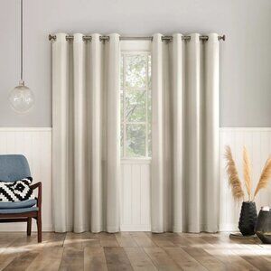No 918 Room Darkening Brandon Magnetic Closure Cream 2 Curtain Set 54 x 84 NWOT